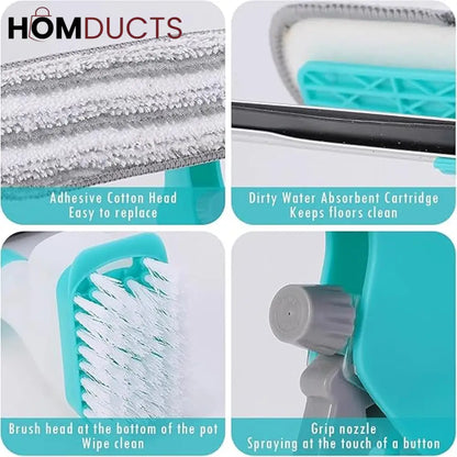 4-in-1 Flexible Window Cleaner: Streak-Free Shine & Easy Cleaning