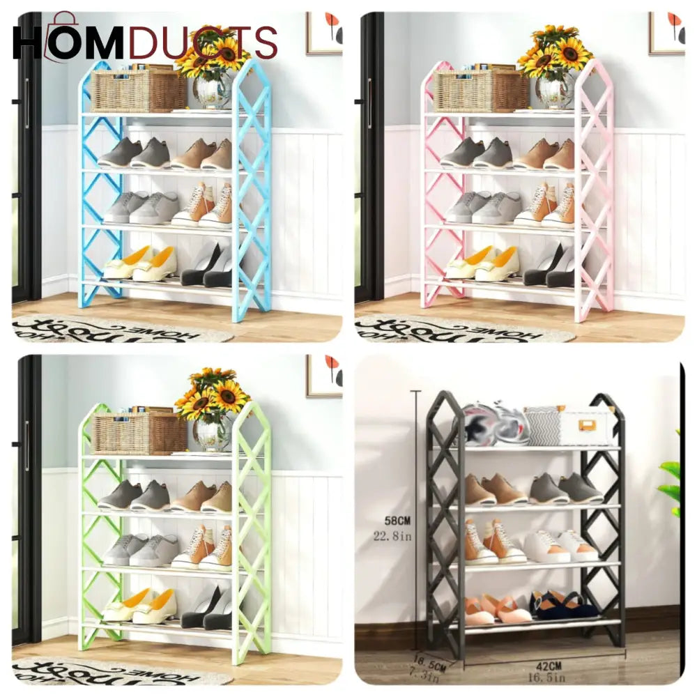 4 layer Diamond Cut Shoe rack