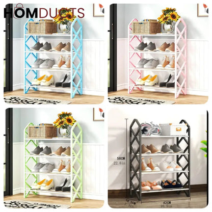 4 layer Diamond Cut Shoe rack