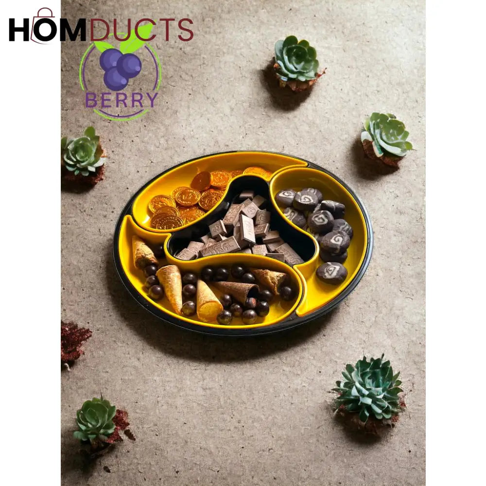 4 Partition Snack Tray