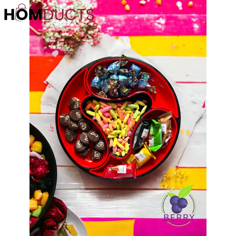 4 Partition Snack Tray