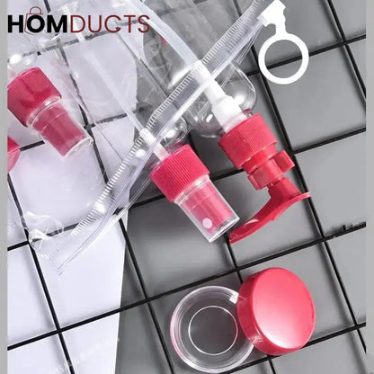 4 Pcs Travel Dispenser Bottle Set With Pouch