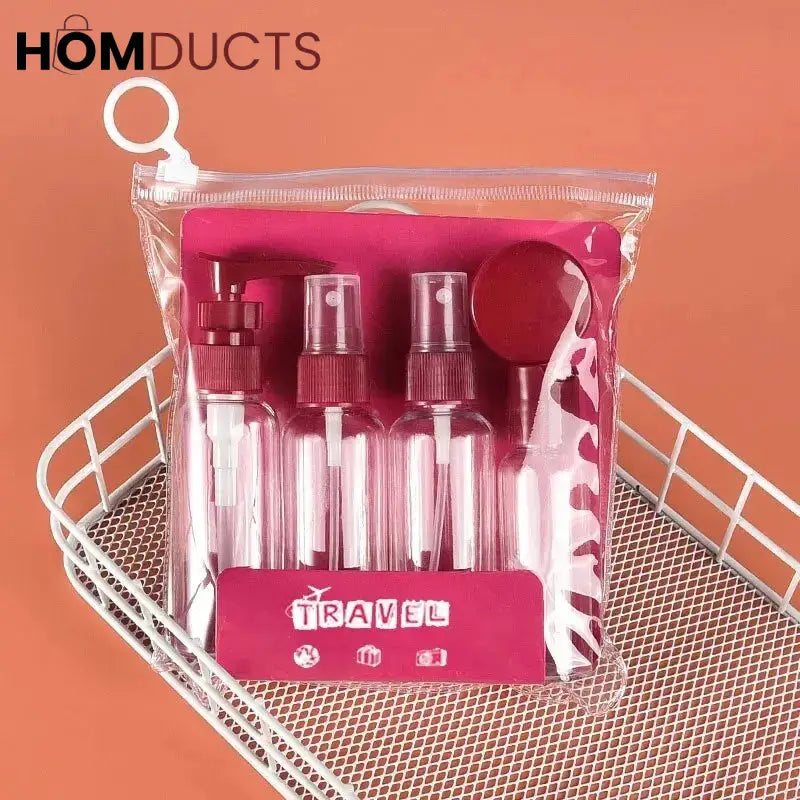 4 Pcs Travel Dispenser Bottle Set With Pouch