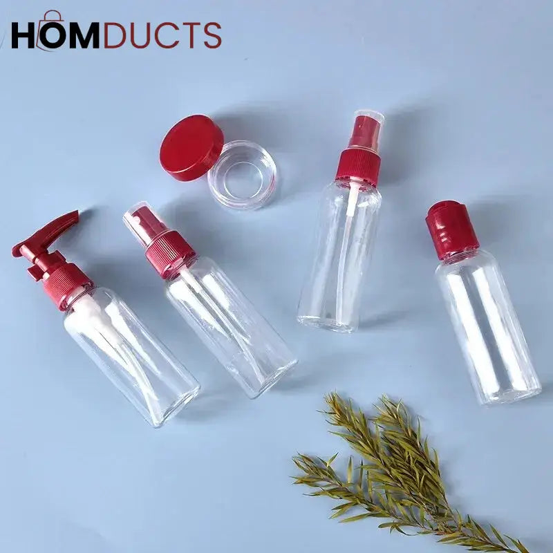 4 Pcs Travel Dispenser Bottle Set With Pouch