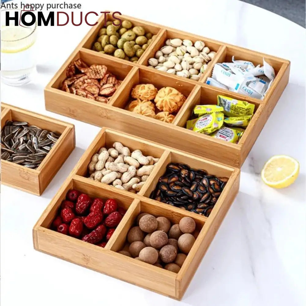 4 Portion Wooden Tray