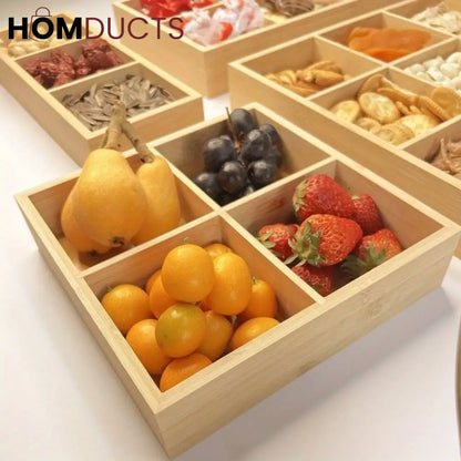 4 Portion Wooden Tray