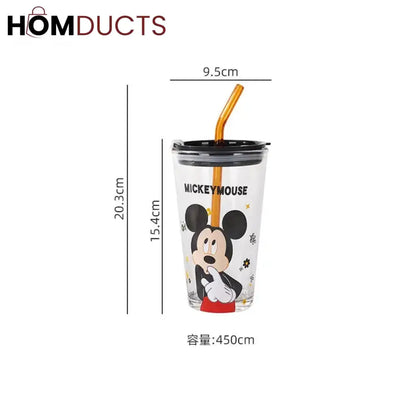 450ml Cup with Lid & Straw for Kids & Adults