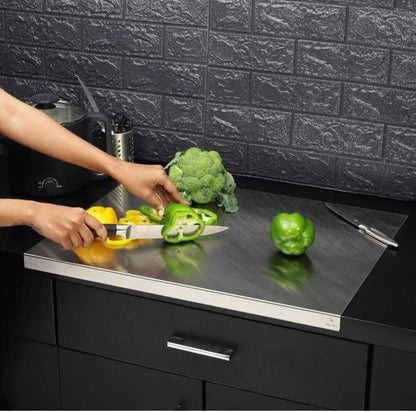 Stainless Steel Chopping Board 41x32cm – Large Durable Kitchen Cutting Board for Food Prep