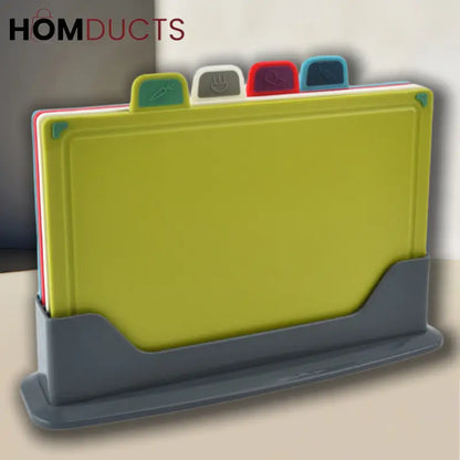 4Pcs Cutting Board With Holder
