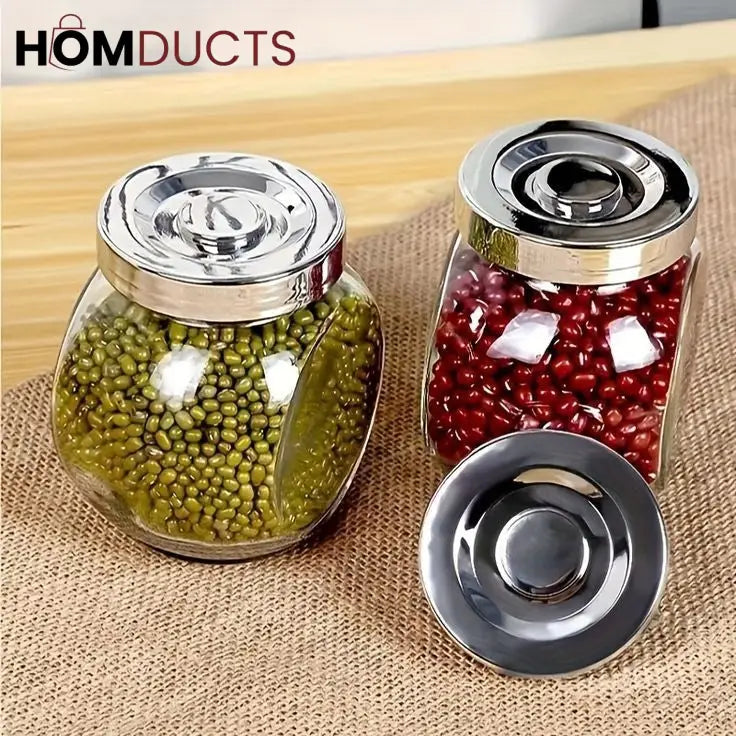 4Pcs Glass Jar Set
