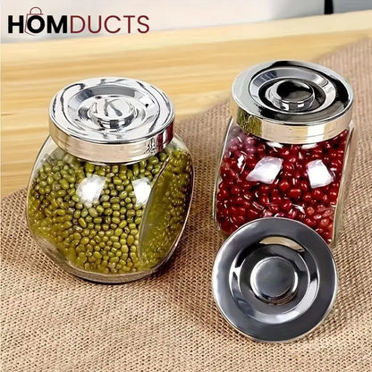 4Pcs Glass Jar Set