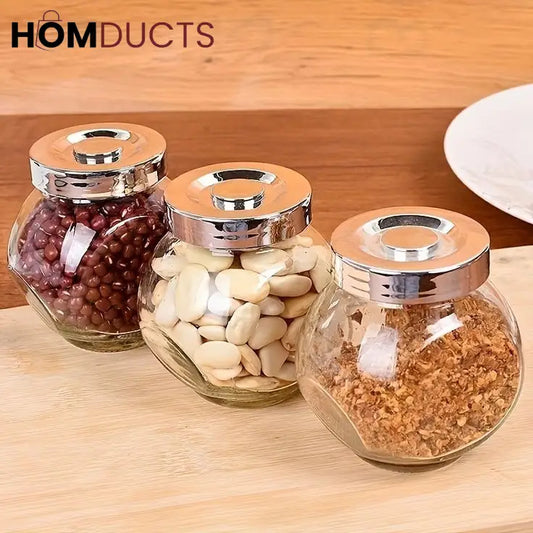 4Pcs Glass Jar Set