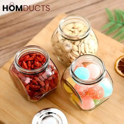 4Pcs Glass Jar Set