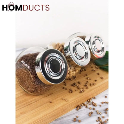 4Pcs Glass Jar Set