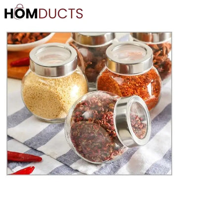 4Pcs Glass Jar Set