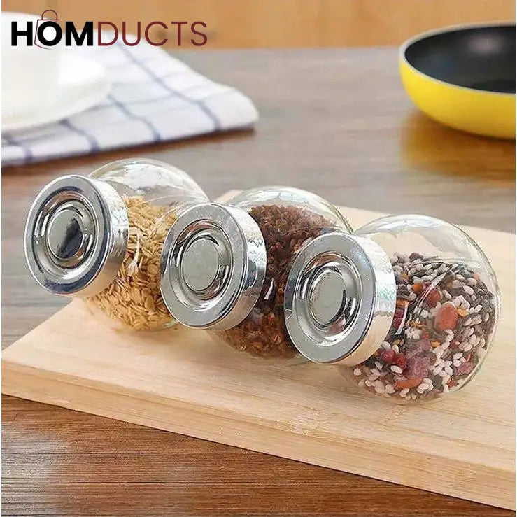 4Pcs Glass Jar Set