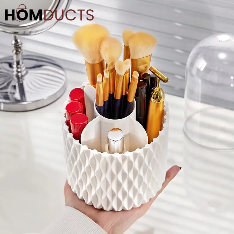 5 Grid Rotating Makeup Brush Holder