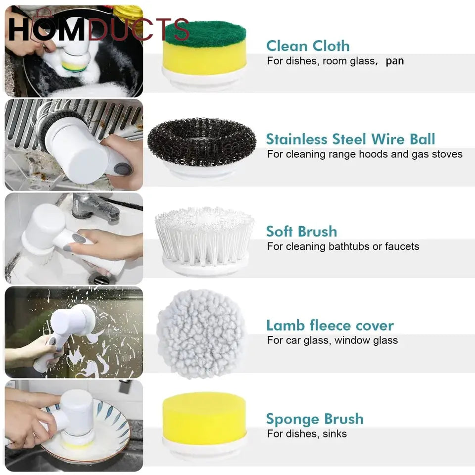 5 in 1 Cleaning Brush (Usb Chargeable)