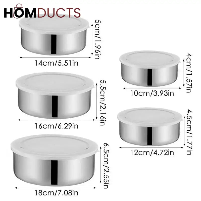 5 pcs Stainless Steel Bowl set
