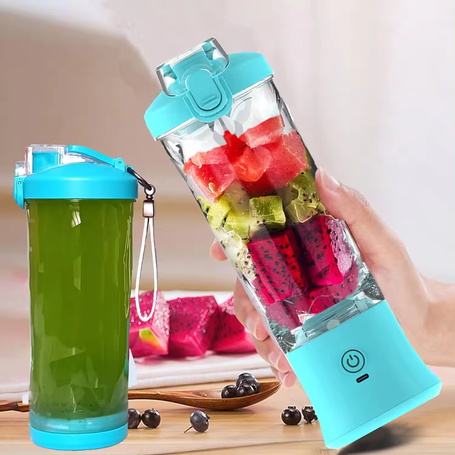 New High Quality Home/Car/Hotel/Outdoor USB Travel Milkshake Juicer Blender Mini Portable 600ml Waterproof Ice Crushing Fruit