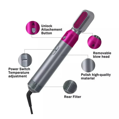 Premium 5-in-1 Multifunctional Hair Dryer Styling Kit – Professional Hot Air Brush & Volumizer