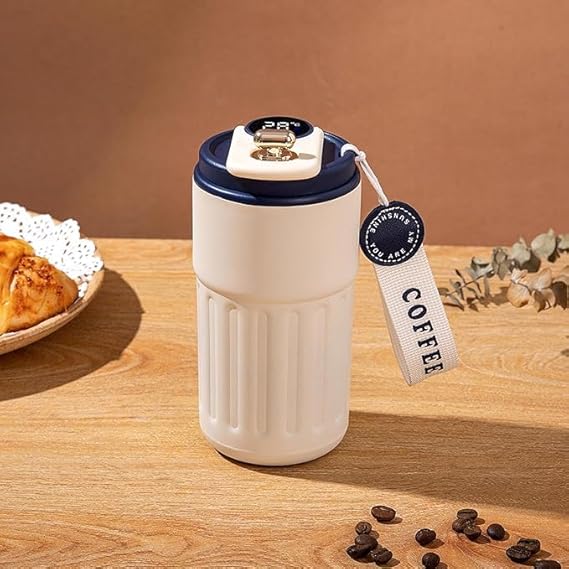 Smart Stainless Steel Coffee Mug with LED Temperature Display – Hot & Cold Travel Cup in Pakistan