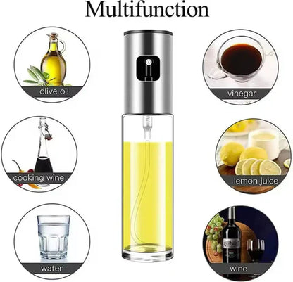 100ml Glass Oil Spray Bottle – Refillable Kitchen Mister for Cooking & BBQ