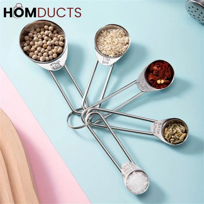5Pcs Stainless Steel Measuring Spoon