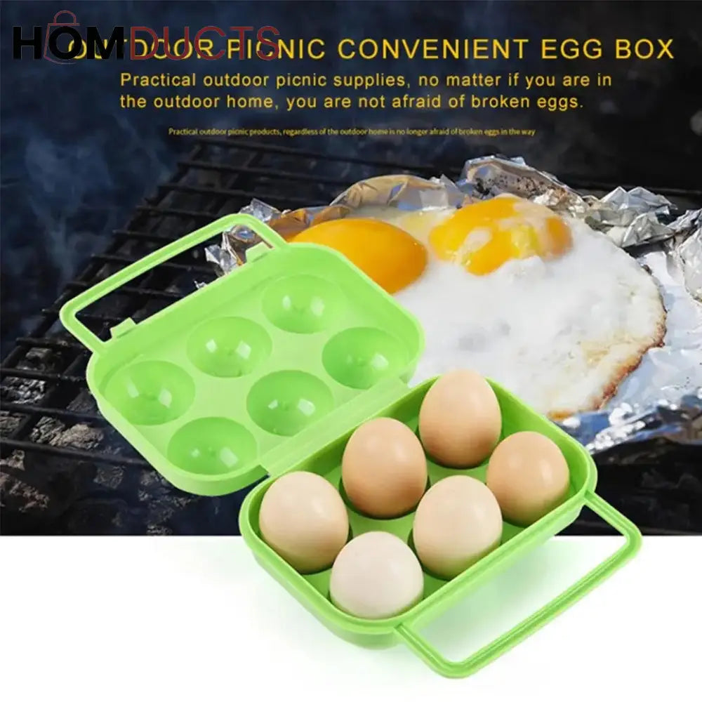 6 Grids Briefcase Egg Organizer