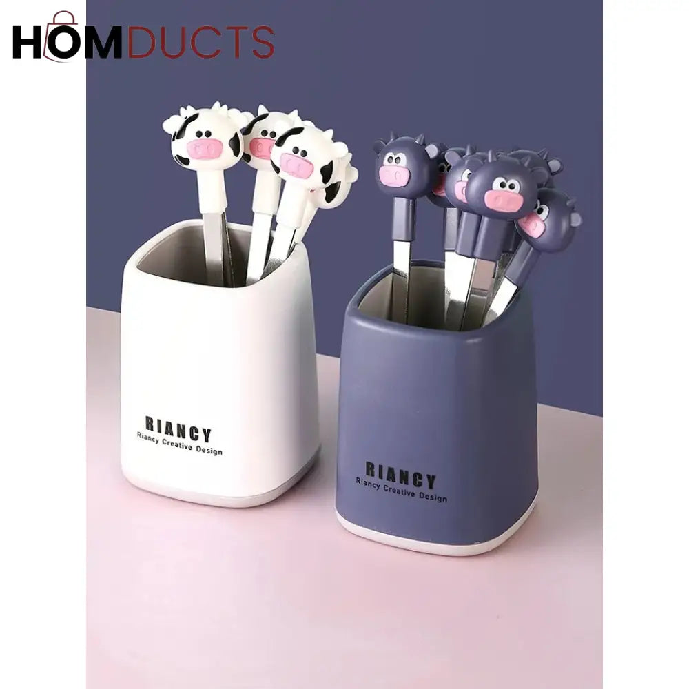 6 in 1 Cartoon Style Stainless Steel Fruit Fork