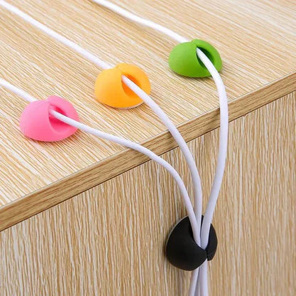 6 Pcs Self-Adhesive Silicone Cable Clips – Wire Organizer Set