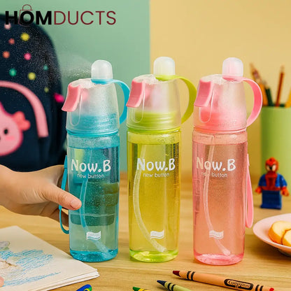 600ML Dual-Function Spray & Sip Water Bottle – BPA-Free, Leakproof & Portable