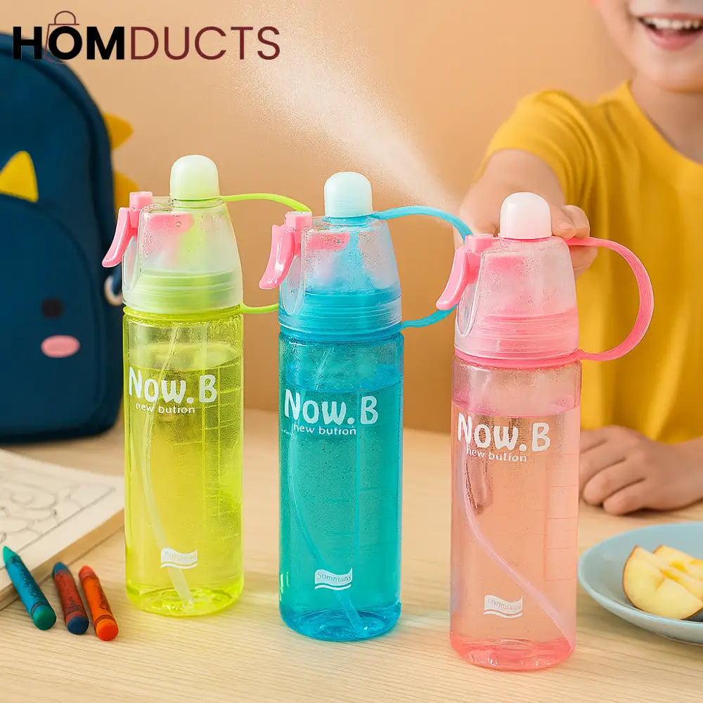 600ML Dual-Function Spray & Sip Water Bottle – BPA-Free, Leakproof & Portable