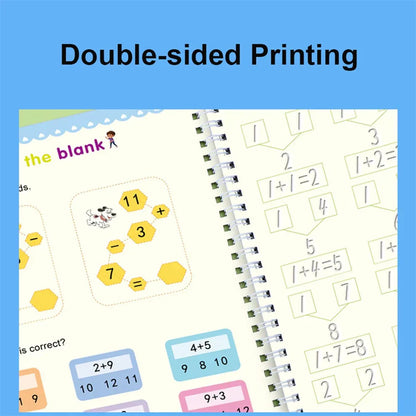 4pcs Sank Magic Practice Copybook Set – Reusable Handwriting Books with 10 Refills for Kids