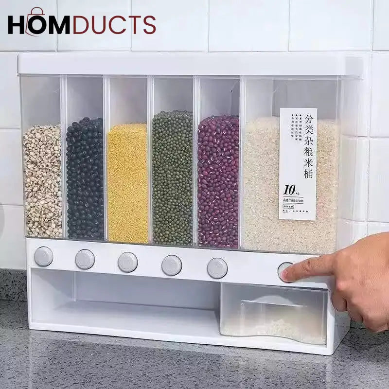 6in1 Wall Mounted Cereal Dispenser