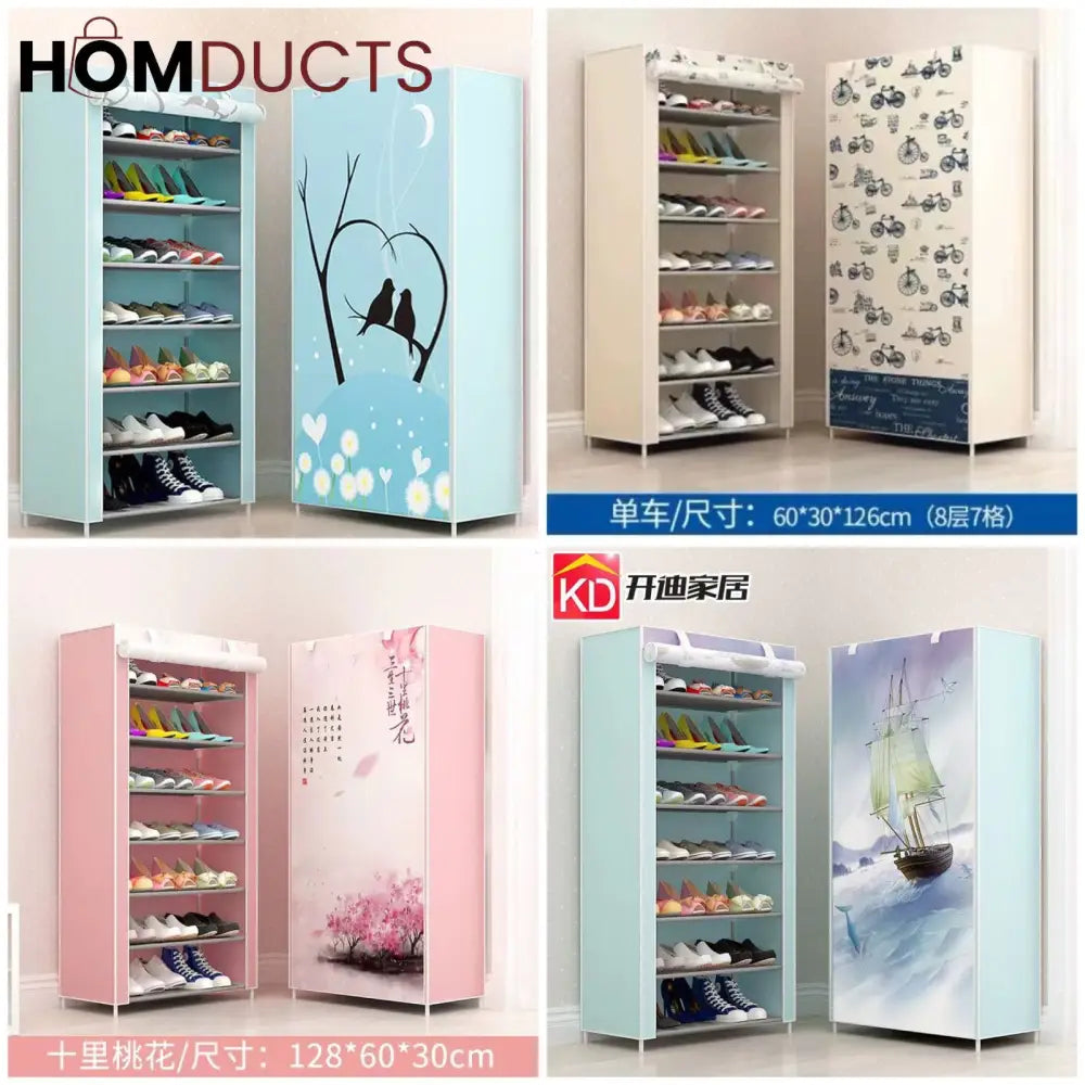 7 layer Printed Shoe Rack