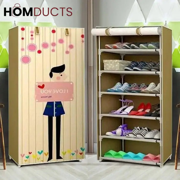 7 layer Printed Shoe Rack
