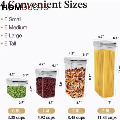7 Pcs Airtight Jar Set