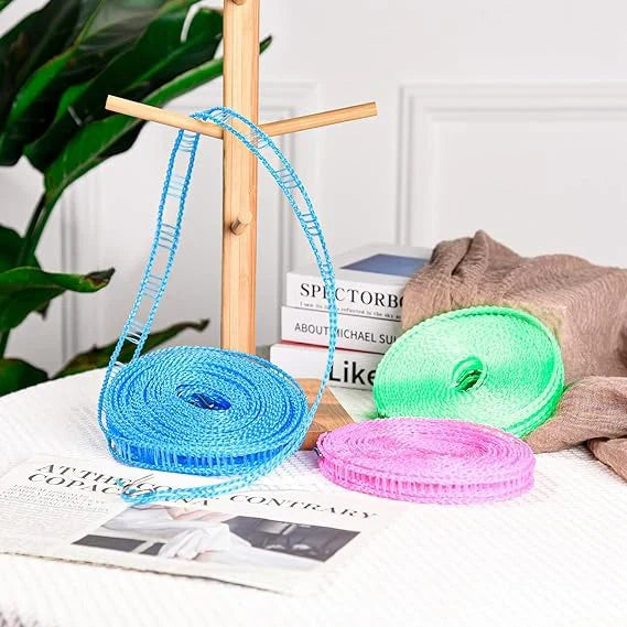 Portable Clothes Drying Rope – Adjustable Windproof Laundry Clothesline for Indoor & Outdoor Travel Use (5 Meter)
