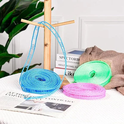 Portable Clothes Drying Rope – Adjustable Windproof Laundry Clothesline for Indoor & Outdoor Travel Use (5 Meter)
