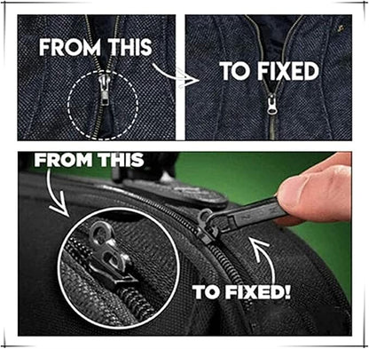 6 Pcs Instant Zip Puller Repair Kit – Removable Zipper Slider Replacement Set for Jackets, Bags & Clothes | Premium Quality