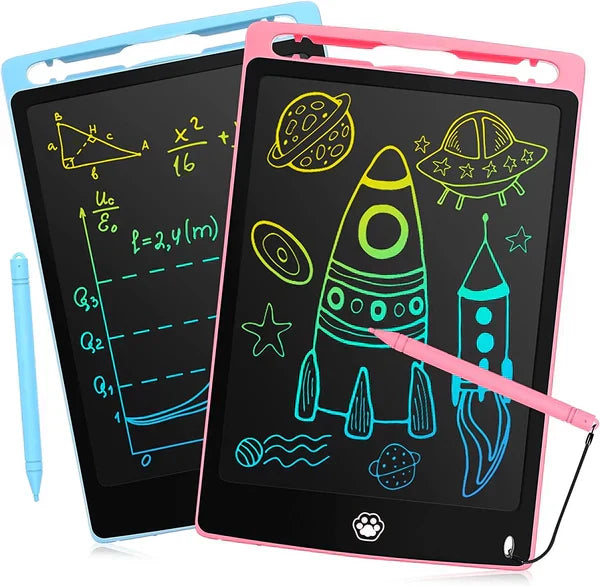 Large 12-Inch LCD Colorful Writing Tablet for Kids – Reusable Drawing & Learning Board