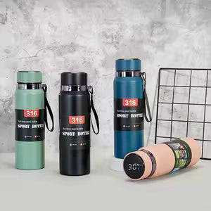 Temperature Display Stainless Steel Water Bottle 800ML – Hot & Cold Thermos for Travel & Home