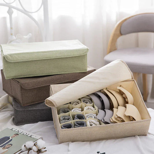 Foldable Socks & Undergarments Organizer Container Box – Drawer Storage Solution