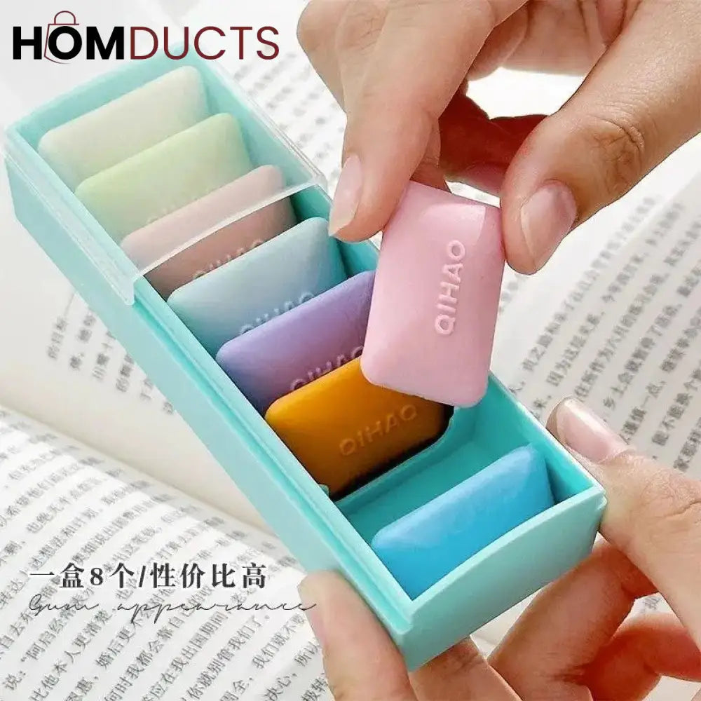 8pcs Gum Eraser Set