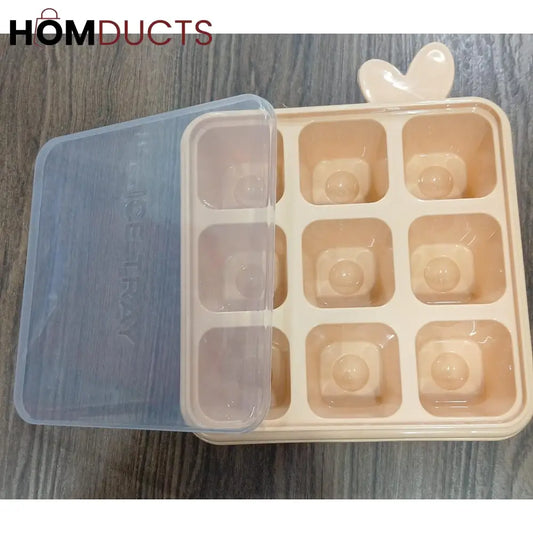 9 Grid Ice Cube Mold, Plastic Ice Cube Tray, Square Shape Ice Cube Tray