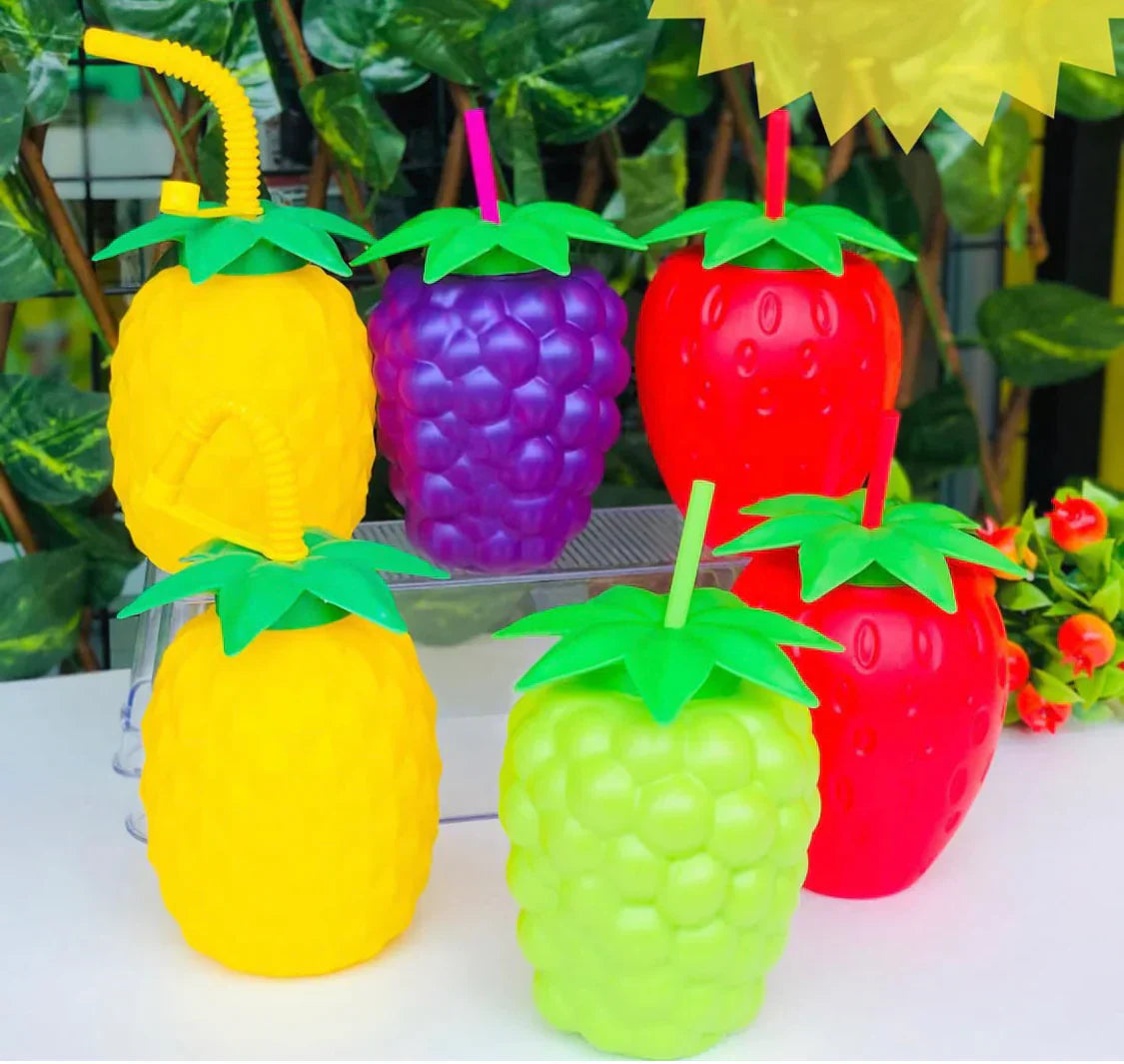 Cute Fruit Shape Water Bottle – Portable Leak Proof Straw Bottle for Kids | Premium Quality School & Travel Water Bottle in Pakistan