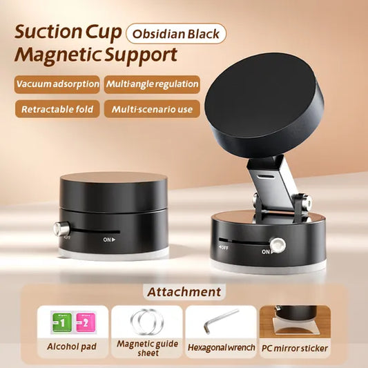 360° Adjustable Car Magnetic Phone Stand | Secure Suction Cup Holder for All Phones