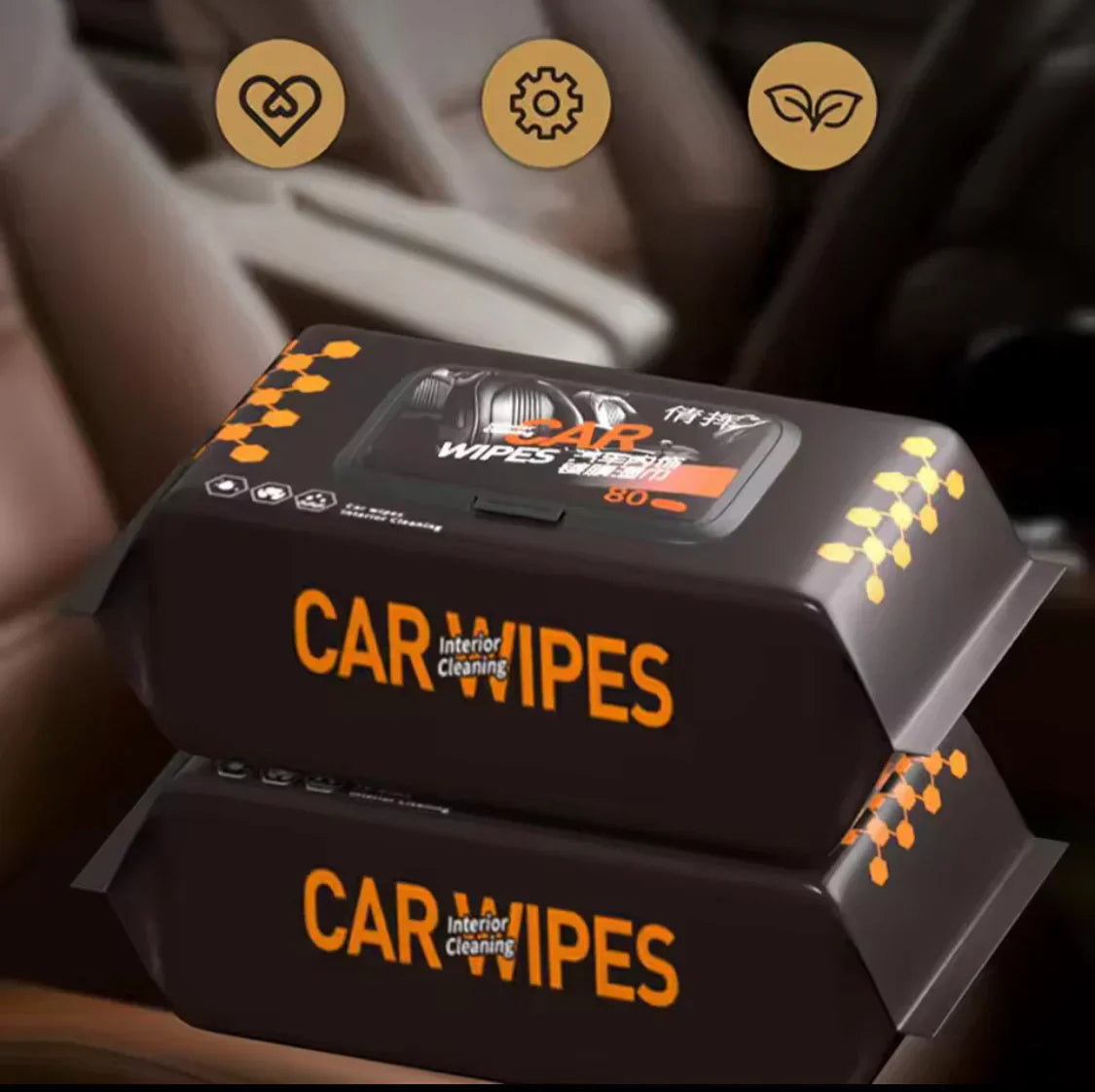 Premium 80pcs Dashboard Car Wipes, Dust Removal Vehicle Interior Cleaning Tissues