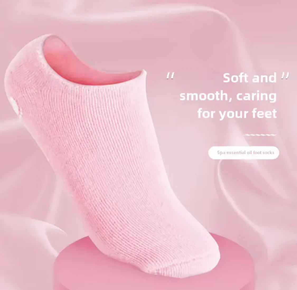 Foot Spa Gel Moisturizing Socks – Anti-Crack Silicone Foot Protector & Reusable Pedicure Care Sock